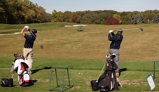 Curt M. and Cody D. nearly in sync.