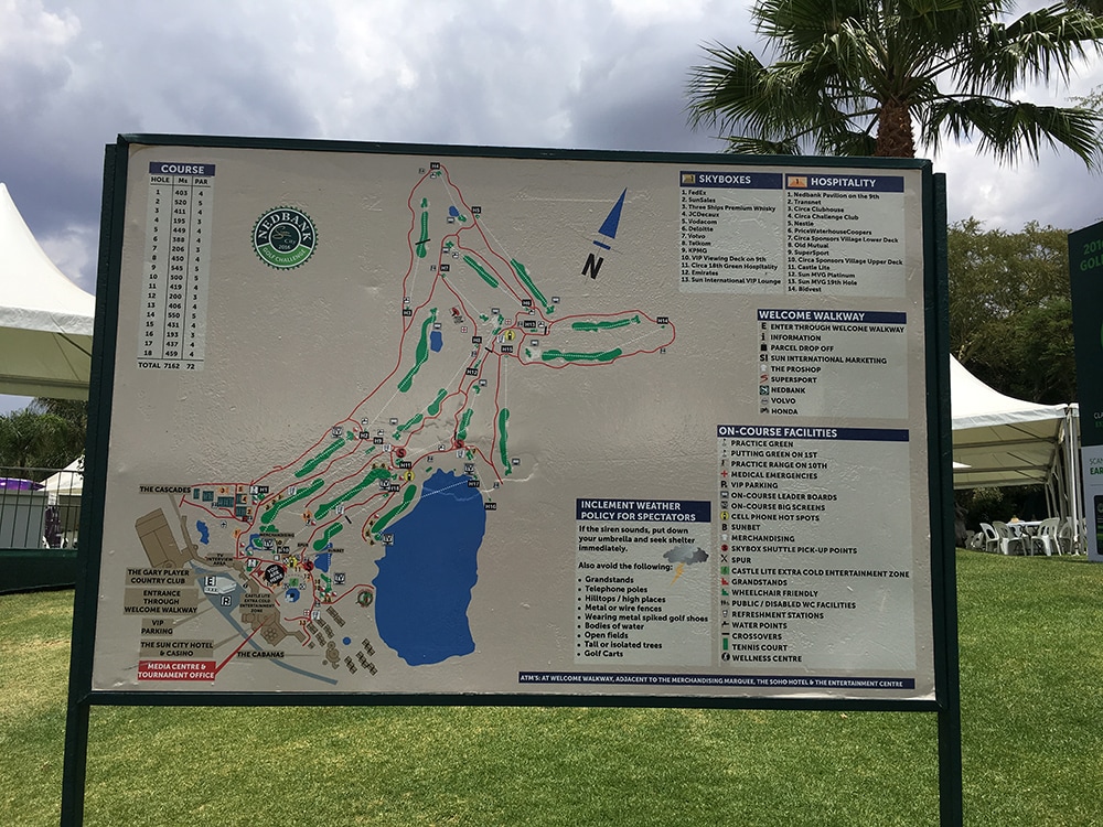 In case you get lost on the course.