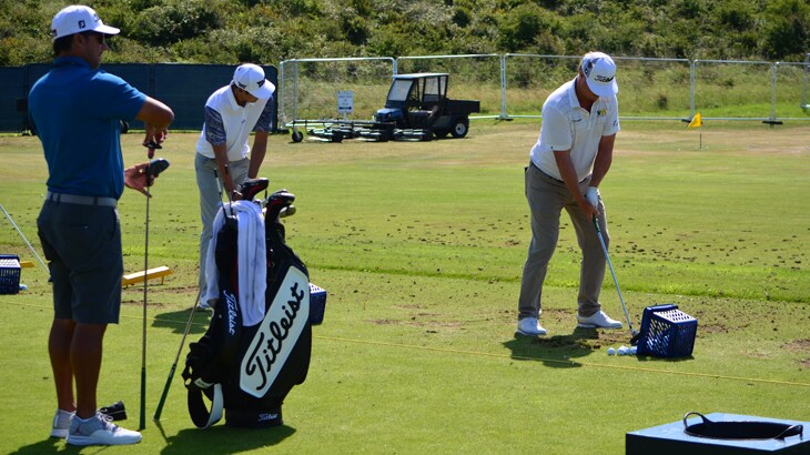 Charley Hoffman fine tuning his game...