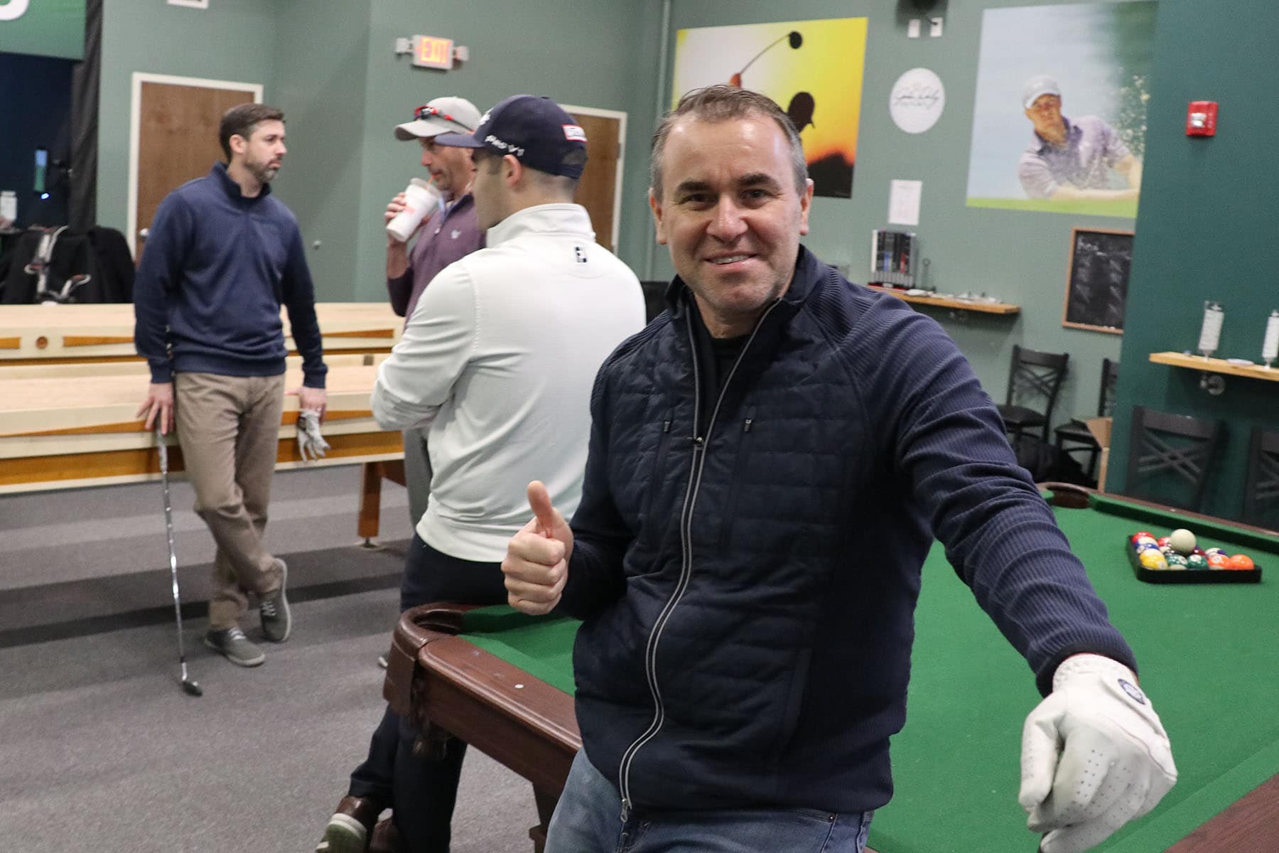 Vin S., on deck at the closest-to-the-pin contest.