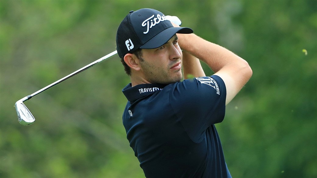 Patrick Cantlay plays an approach shot with his Titleist 718 AP2 7-iron at the 2019 Memorial Tournament